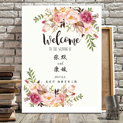 Бесплатная доставка 1 шт. персонализированный Свадебный знак приветствия