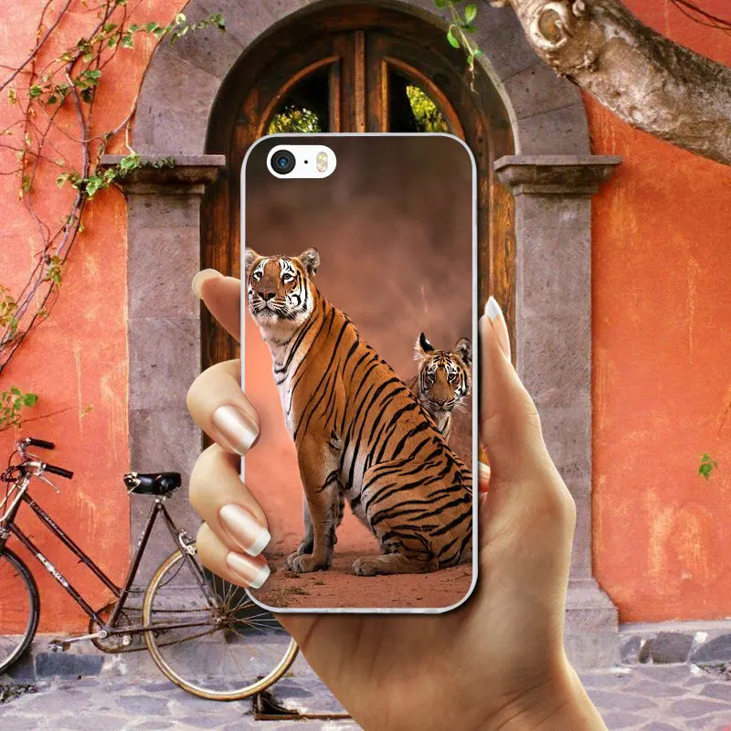 Мягкие ТПУ чехлы для мобильных телефонов iPhone 8 7 6 6S Plus X XR XS Max 10 5 5S SE 5C 4 4S Coque сумки с животным бенгальским