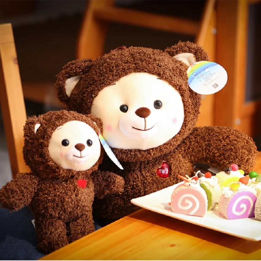 25 см/38 см/50 см Kawaii Плюшевые пивные семейные радужные рубиновые набивные Животные