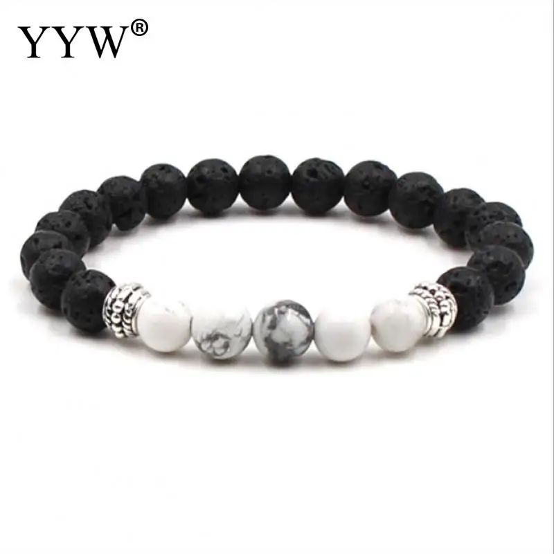 Классические браслеты из минеральных бусин и натурального круглого лазурита