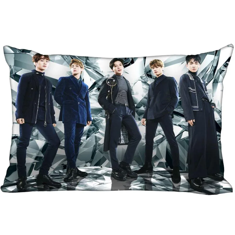 Атласная наволочка с принтом KPOP star на заказ двухсторонняя SHINee логотипом больше