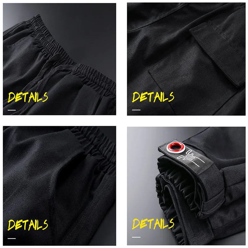 FALIZA Мужские брюки карго уличная Повседневное Jogger Модные прочные хип-хоп боковые