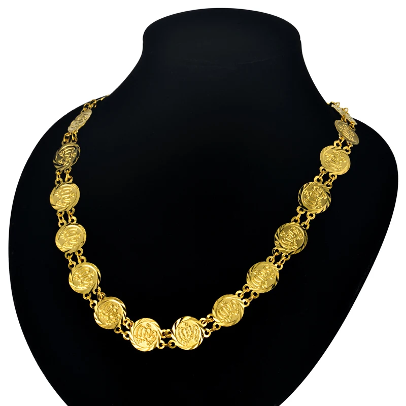 Женский винтажный комплект украшений вечерний из колье браслета и сережек