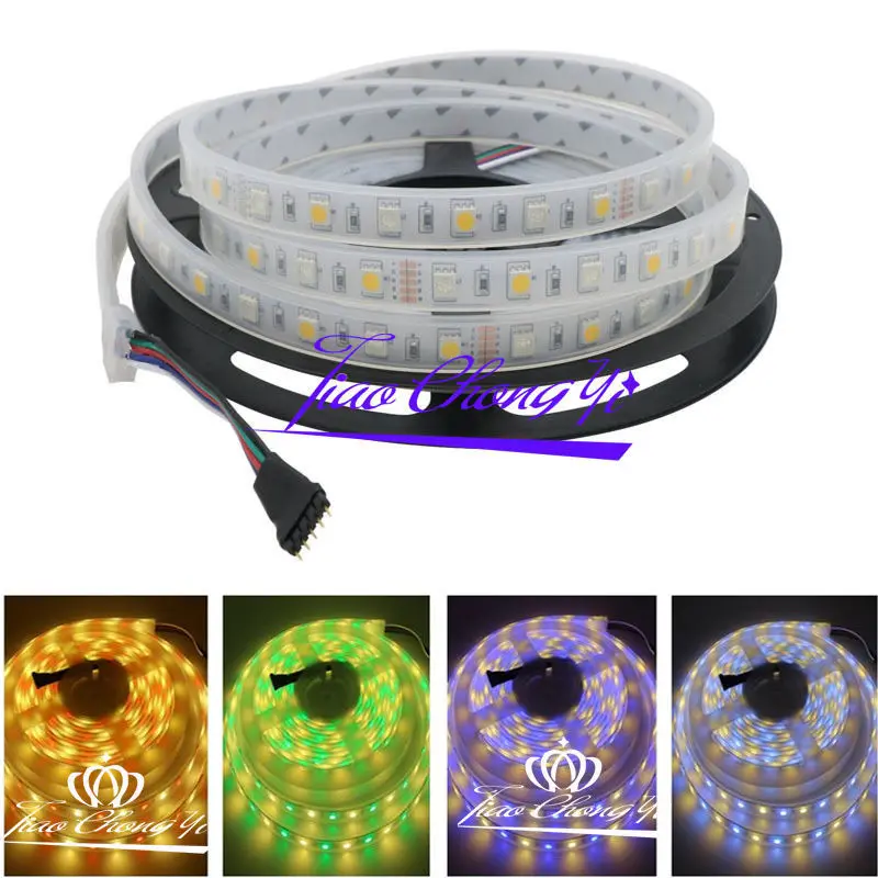 

5M 5050 RGBWW RGB+warm white 300 led strip light IP67 Silicon Tube waterproof