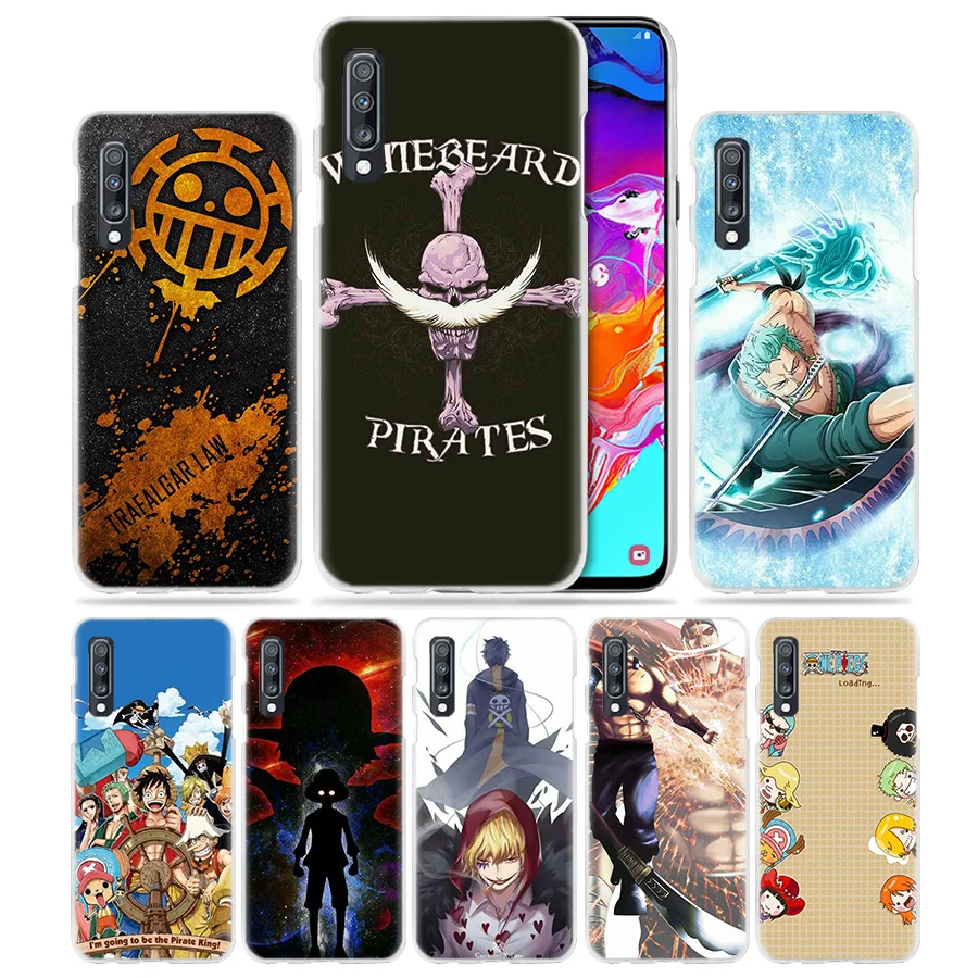 Чехол аниме для samsung Galaxy A50 A70 A20e A40 A30 A20 A10 A8 A6 Plus A9 A7 жесткий прозрачный чехол для телефона из поликарбоната Luff one piece