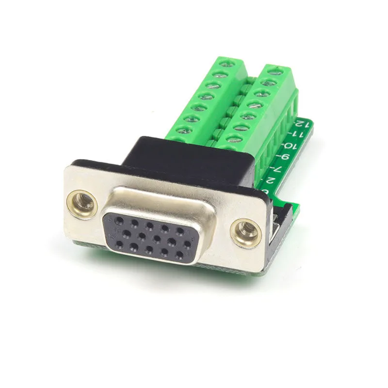 VGA Solderless Разъем DB15 мужской и женский головы 3 ряда 15 контактный разъем компьютерный монитор проектор разъем - Цвет: H