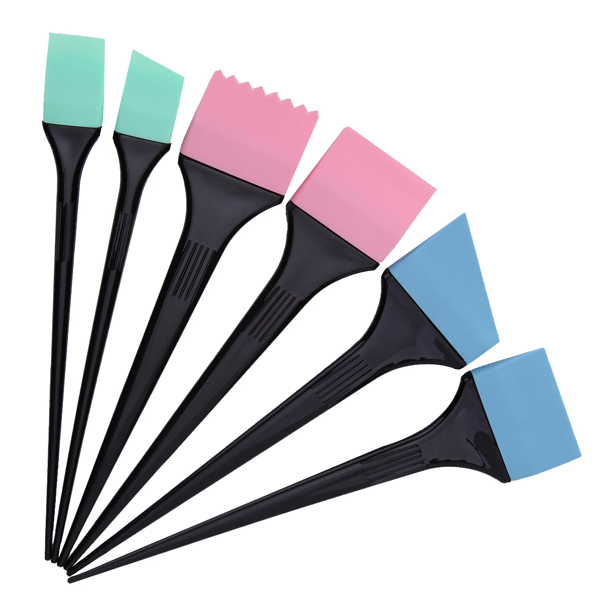 6 стилей для укладки силиконовой красящей Щетки Набор окрашивания волос