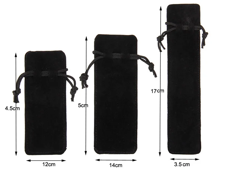 20 шт./лот, 4,5x12 см, 5x14 см, 3,5x17 см, двухсторонние бархатные мешочки на шнурке для ручки, сумки для помады, Подарочные Упаковочные пакеты, печать логотипа