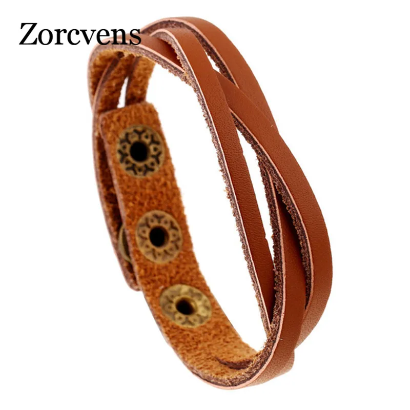 Недорогой модный мужской кожаный браслет zorcins 2020 оптом 100% новый браслет|mens leather