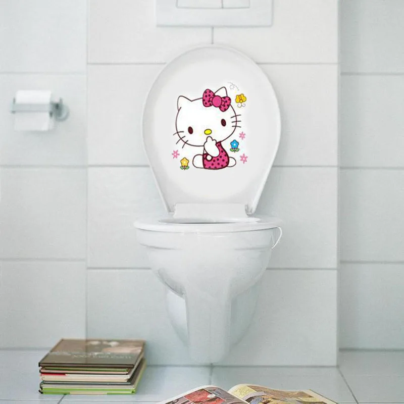 Hello Kitty туалет Ванная комната Водонепроницаемый декоративные украшения дома