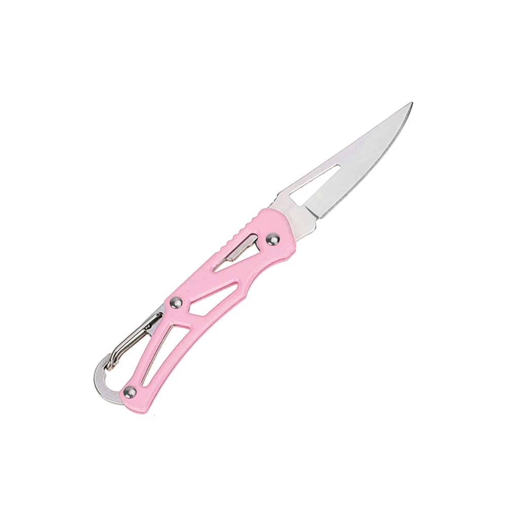 Pink Altkomva складной карманный нож из нержавеющей стали Мини Портативный складной нож для резки фруктов практичный походный инструмент для выживания на открытом воздухе - Цвет: Pink