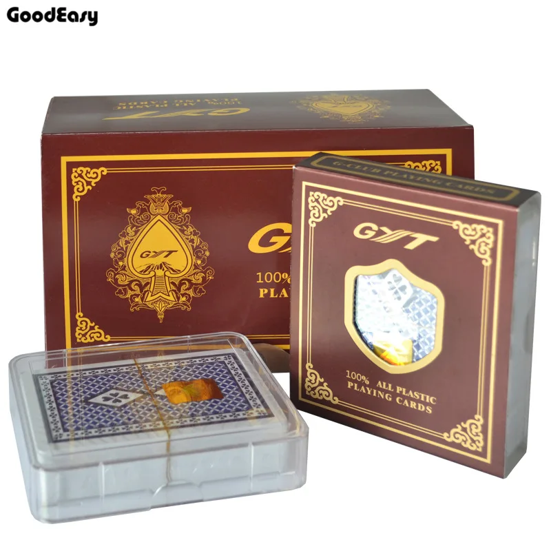 6decks/комплект GYT 100% пластик набор игральных карт техасский холдем покера