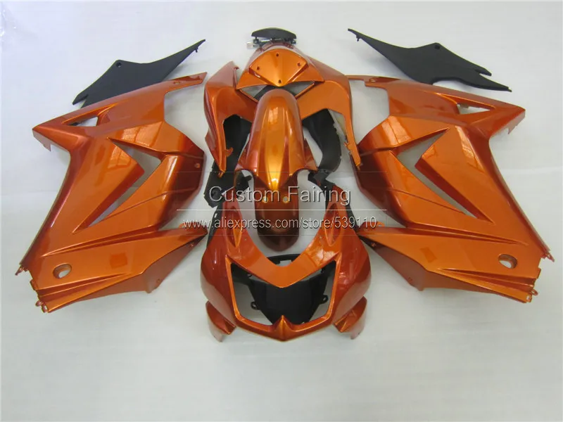 Инъекции формованный обтекатель комплект для Kawasaki ninja 250r 2008- ABS Обтекатели EX250 08 09, 10, 11, 12, 13, 14 лет, черного и золотого цвета, комплекты BL16