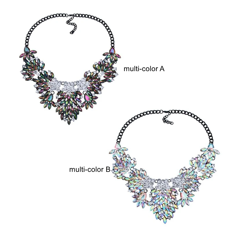 

DiLiCa Women Fashion Pendants Necklaces Crysatl Geometric Charms Statement Bib Necklace Collares Party Costume Jewelry