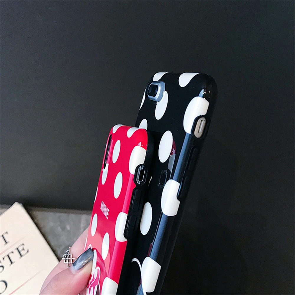 Lovely Couple Phone Case For iPhone X XS MAX XR Cartoon Minnie Mickey Mouse Soft Silicon Cover 7 8 Plus 6 6S |