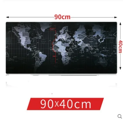 Резиновый коврик для мыши WESAPPA 100X 50/90x40 см с картой мира большой настольные