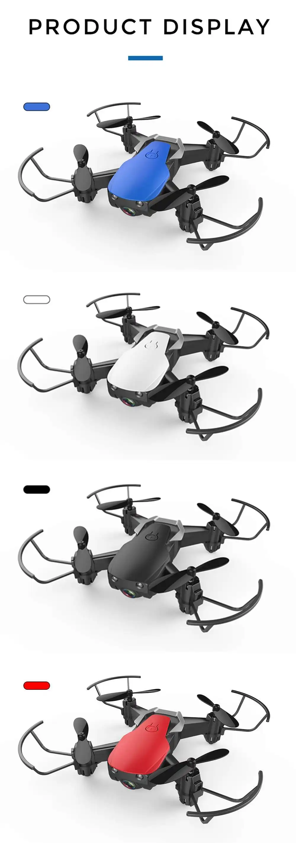 Eachine E61/E61HW Мини WiFi FPV без/с HD камерой режим удержания высоты складной Радиоуправляемый Дрон Квадрокоптер RTF