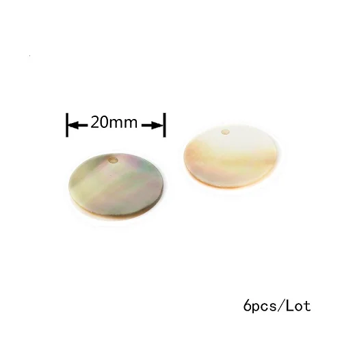 20mm Модный дизайн 6 шт. натуральный черный корпус бусины Серьги Подвески для женщин ожерелье ювелирные изделия DIY Изготовление - Окраска металла: 20mm