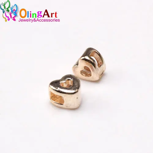 0302 20pcs 006 RG Olingart 30 шт. 3*2 мм Подвески крестообразной формы сердца бусины для нанизывания тибетского серебра Поиск браслет ювелирных изделий DIY ручной работы - Цвет: 0302 20pcs 006 RG
