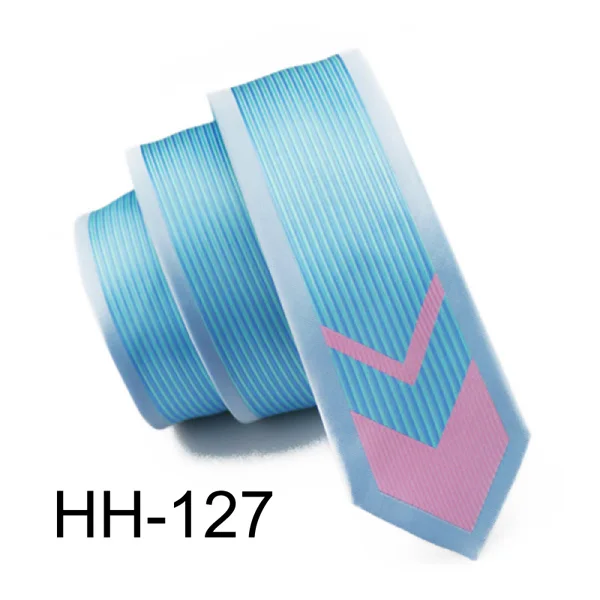 HH127 Новинка года, 20 стилей, модный тонкий галстук, узкие шелковые мужские галстуки Свадебный вечерний для жениха,, ширина 5,5/6 см - Цвет: HH127