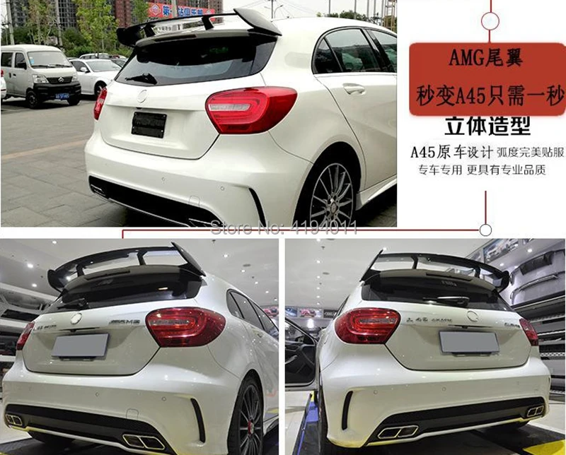 ABS краска черный красный цвет задний спойлер крыло для Mercedes Benz A Class W176 A160 A180 A200 A250 A45 AMG 5 дверь хэтчбек 2013
