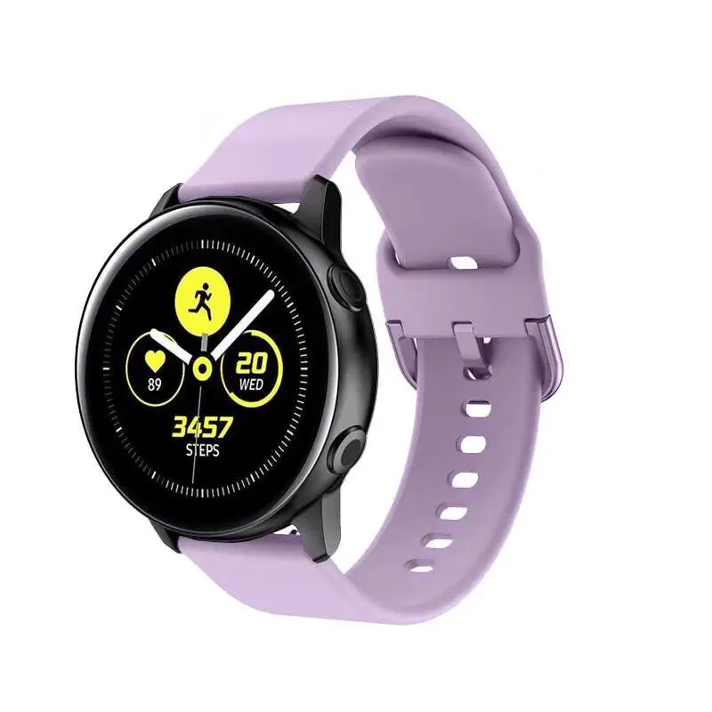 Спортивный силиконовый 20 мм ремешок для samsung Galaxy Watch 42 мм/Активный браслет для мужчин/женщин Замена мужчин t Регулируемый Браслет