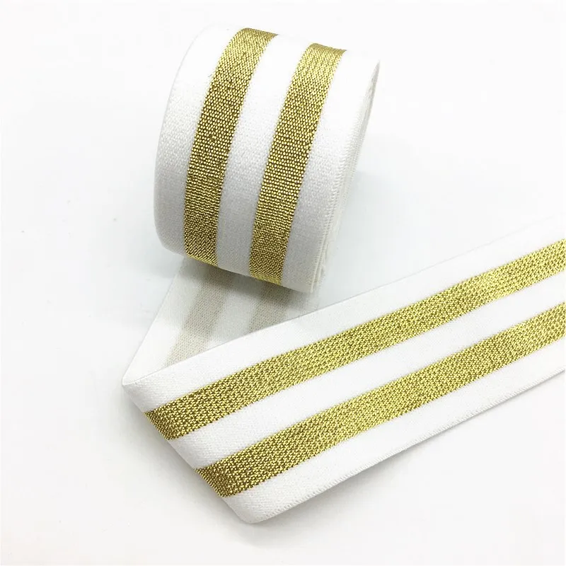 Striped 22 40 мм нейлоновая красочная резиновая резинка полосатые плечевые нижние ремни для тесьма для одежды Швейные DIY аксессуары для одежды 1 метр - Цвет: Striped 22