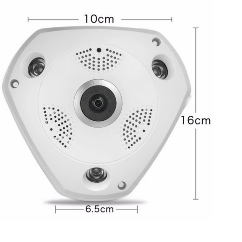 JCWHCAM 360 панорамная камера 960P VR IP WiFi объектив рыбий глаз МП 3D безопасности