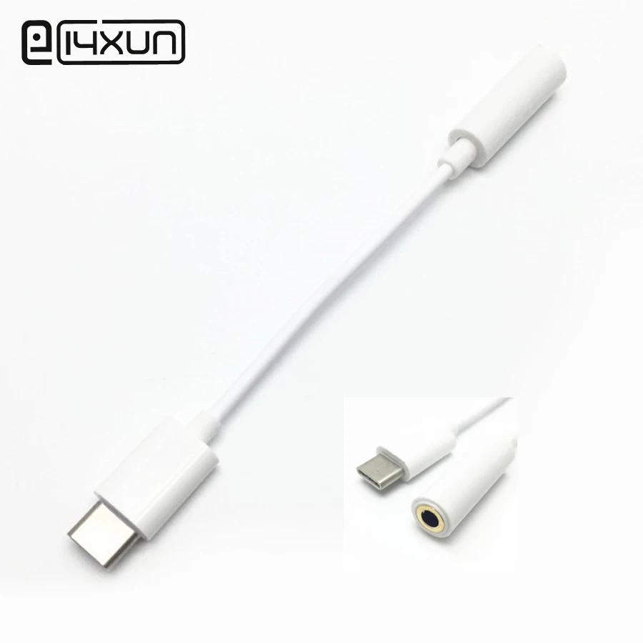 EClyxun 1 шт. USB Тип C до гнездового разъема 3 5 мм удлинитель для мобильного кабеля