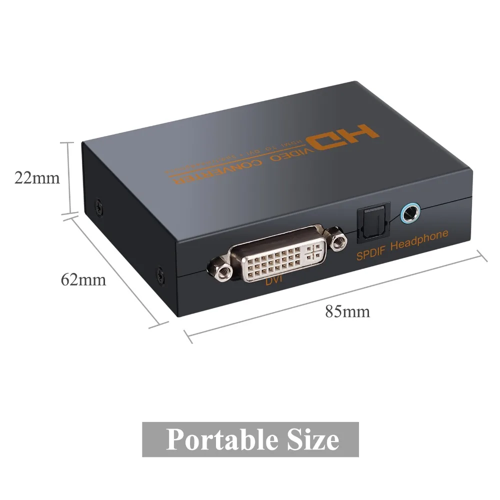 PROZOR HDMI совместимый с DVI конвертер для оптического TOSLINK SPDIF + 3 5 мм разъем цифровой