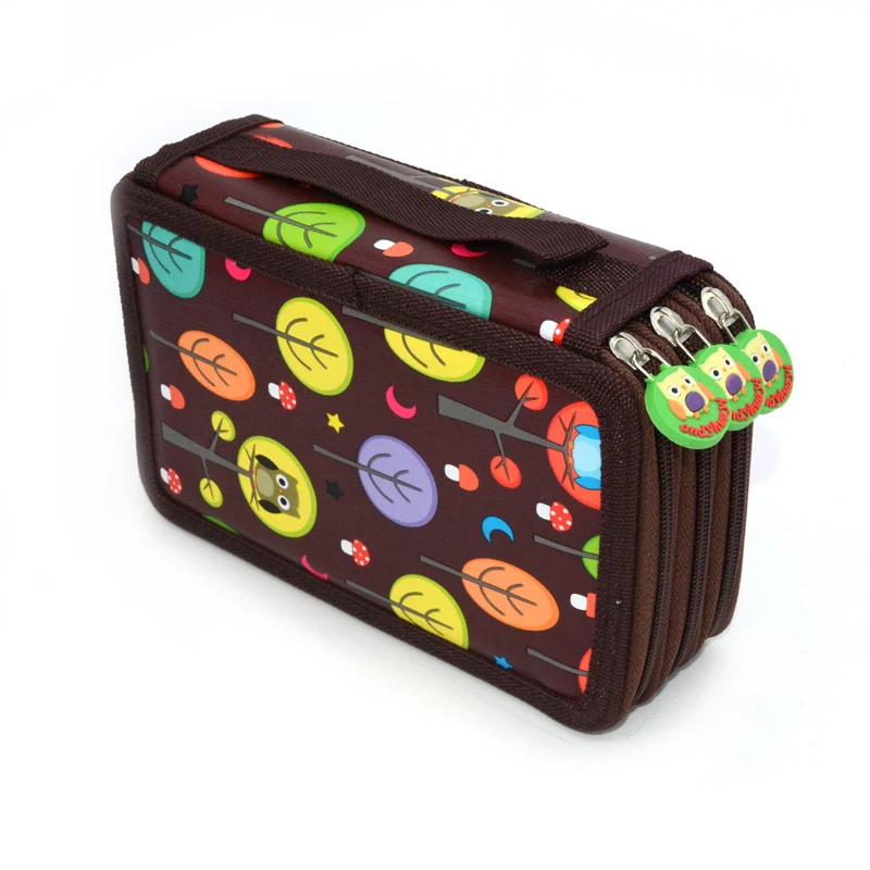 36/52/72 отверстия Карандаш Чехол Pennen Etui Estuche Kawaii Сова Trousse школьников Stylo Pennenzak большая молния Estuche Эсколар Карандаш Чехол