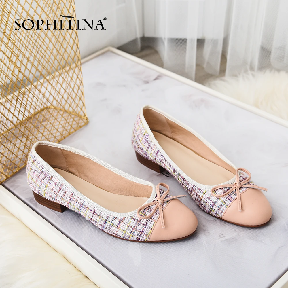 SOPHITINA/новые модные туфли из натуральной кожи на плоской подошве Повседневная