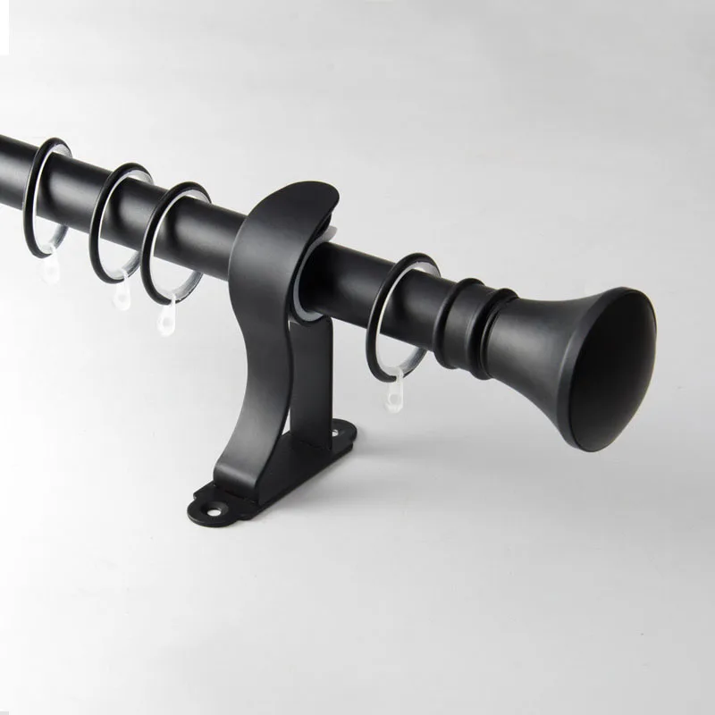 single rod 4 Алюминиевый сплав карниз Римский полюс Белый Черный карниз для занавесок для гостиной без ржавчины высокая твердость Аксессуары для штор - Цвет: single rod 4