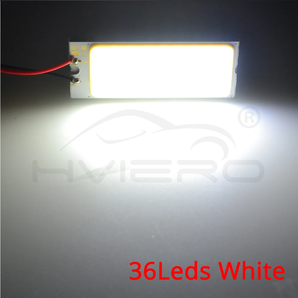 C5W Cob 24 36 48SMD чип белая лампа для чтения led T10 автомобильная светодиодная