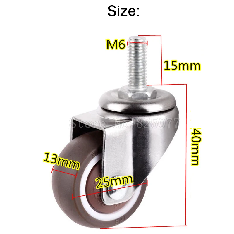 4 шт. мини ролики для мебели 1 дюйм 20 кг|swivel casters|caster rollersswivel caster wheels |