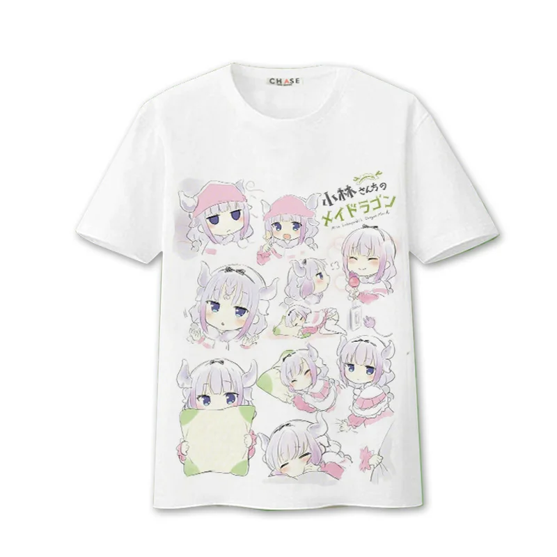 Футболки Coshome Kobayashi san Chi No Maid Dragon Kanna Kamui Toru костюмы для косплея футболки мужские