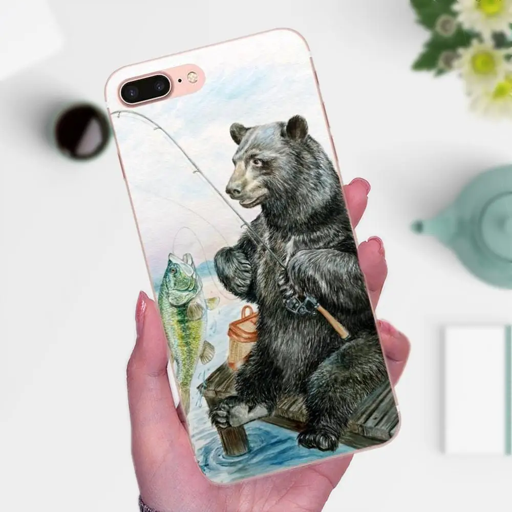 Мягкий ТПУ чехол для Apple iPhone X XS Max XR 4 4S 5 5C 5S SE 6 6S 7 8 Plus Bass Fishing | Мобильные телефоны и