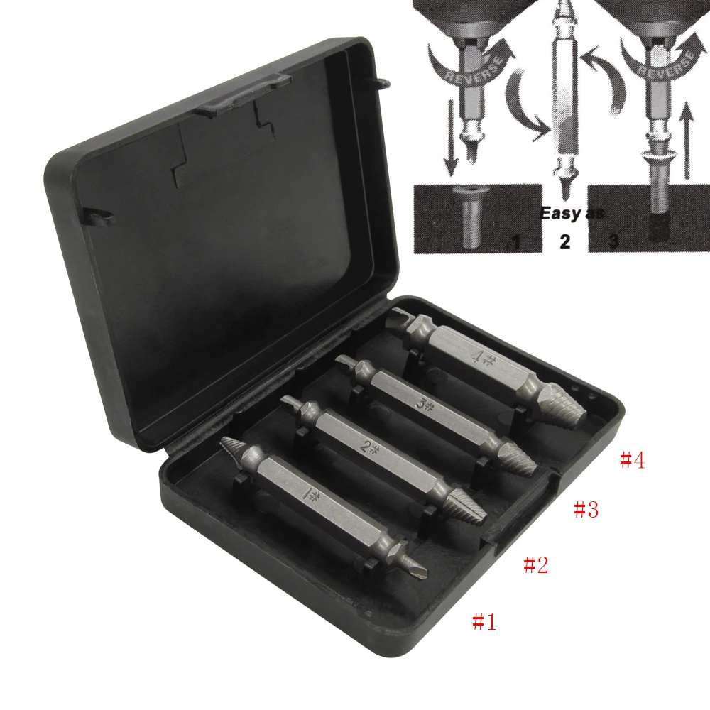 4 шт./компл./набор двухсторонний инструмент для удаления поврежденных винтовых