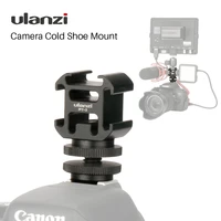 ulanzi triple 3 cold shoe mount on camera shoe mount support by mm1 microphone video led light for dslr nikon canon