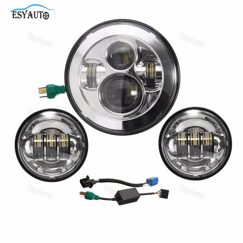7-дюймовый хромированный вспомогательный светодиодный светильник для фар