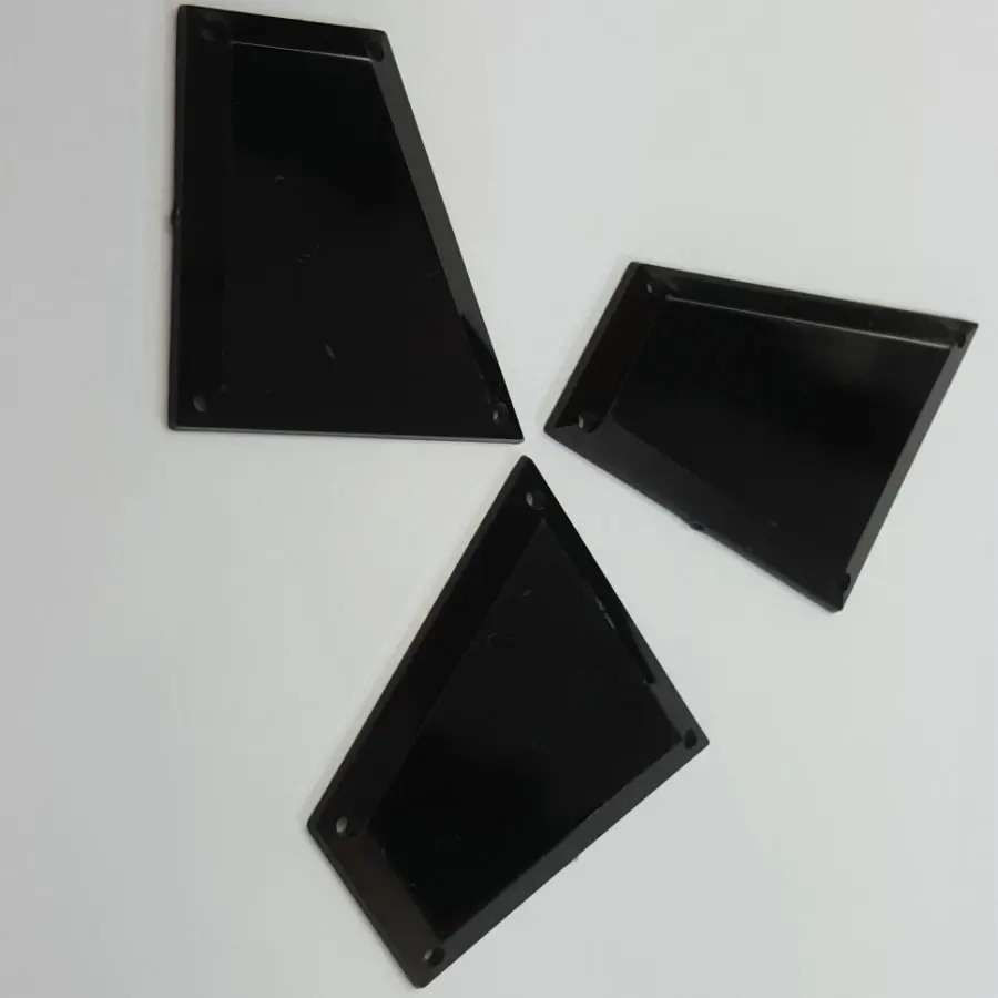 Качество A +++ акриловые черные трапециевидные Стразы с камнями и кристаллами 28x30