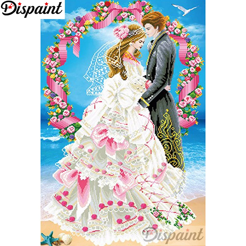 Алмазная картина DIY Dispaint 5D цветок жениха невеста полная дрель алмазная вышивка из