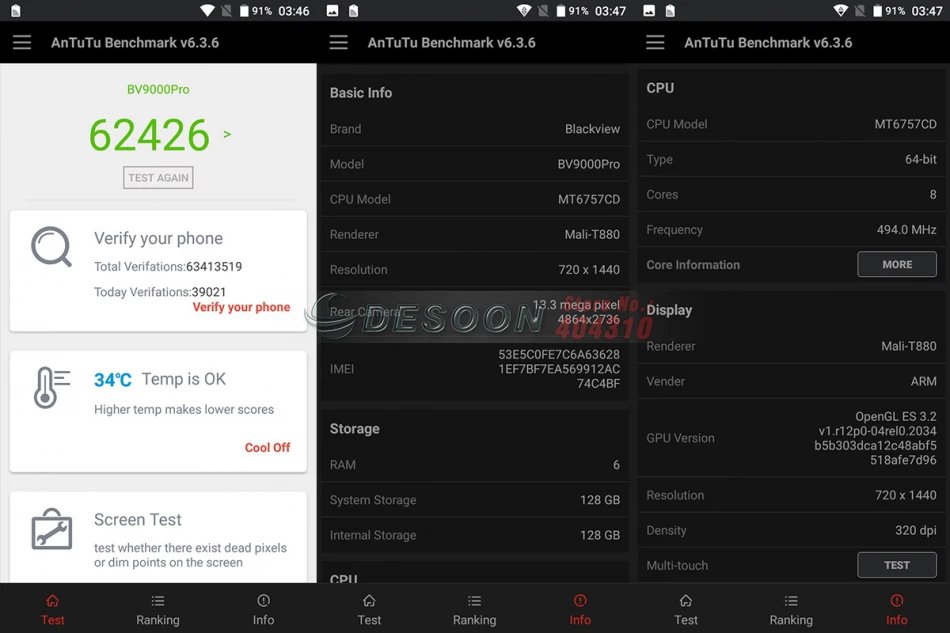 Blackview BV9000 Pro 5," 18:9 FHD+ Face ID P25 Смартфон Android 7,1 6 ГБ+ 128 ГБ IP68 Водонепроницаемый 13 МП Двойная камера NFC мобильный телефон
