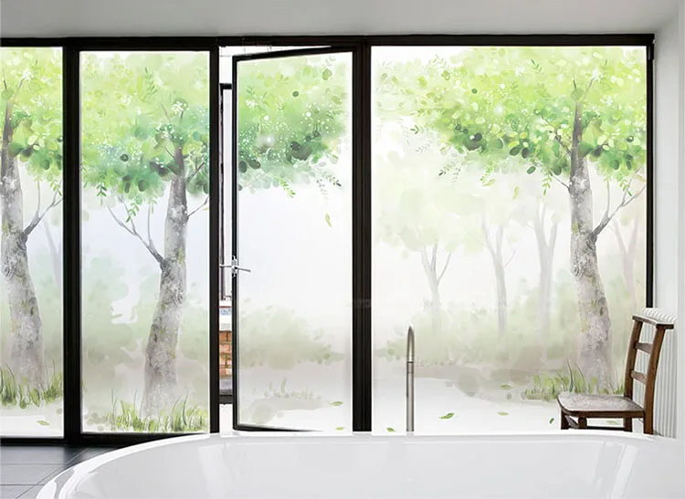 Заказная Электростатическая стеклянная оконная пленка самоклеющаяся ванная