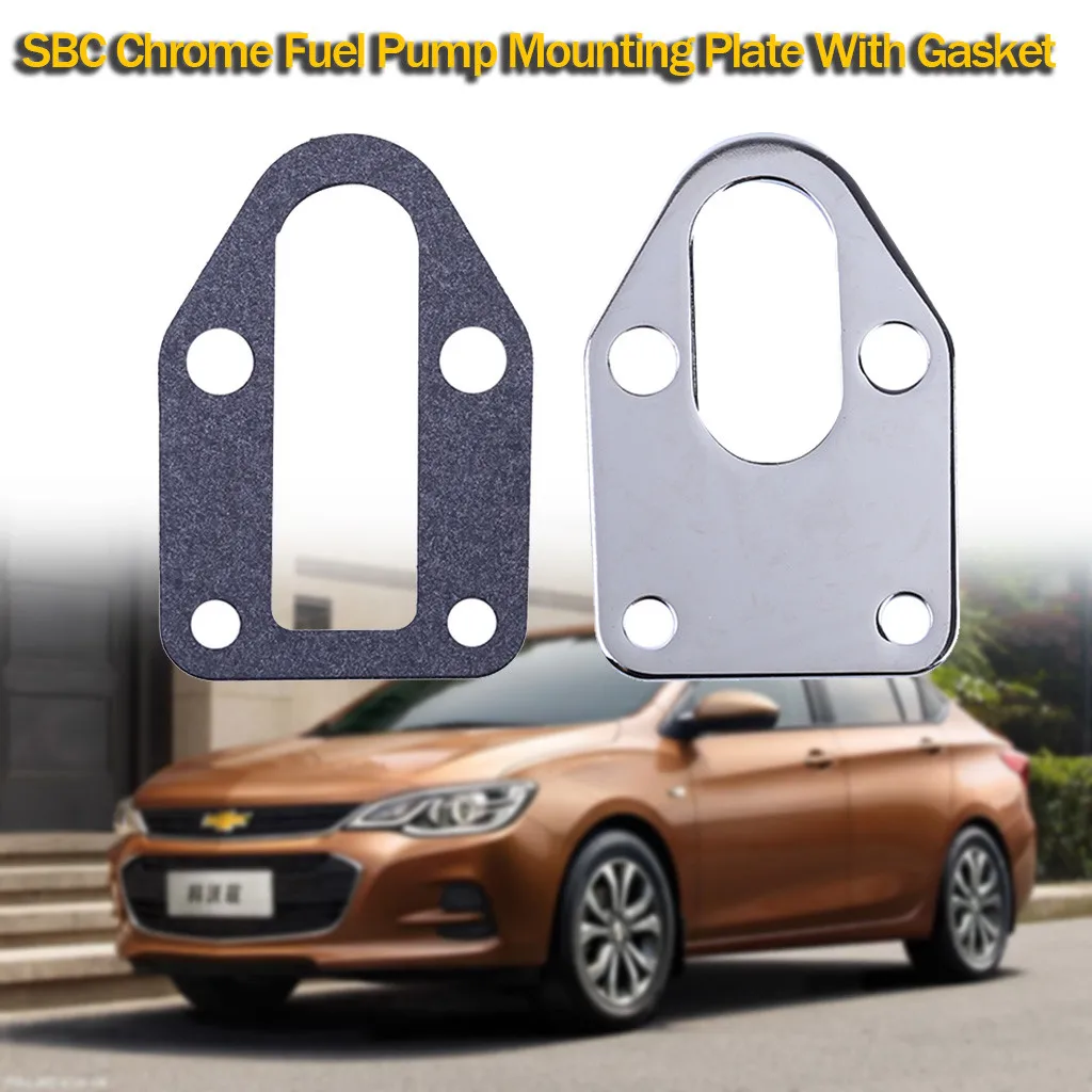 SBC хромированная Монтажная пластина топливного насоса для двигателей Chevy 283 305 327