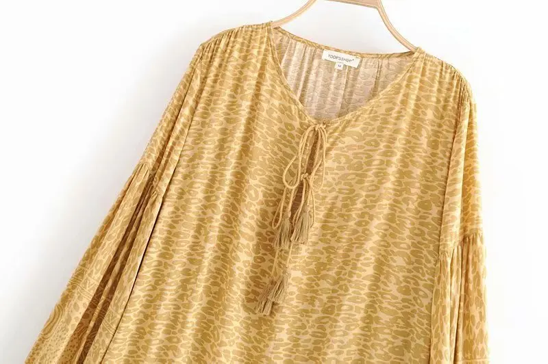 Платье с леопардовым принтом декоративное платье бахромой в европейском и