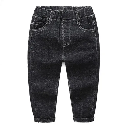 black New Children Jeans Pants Autumn Toddler Clothing Solid Kids Denim Slim Trousers Pants For Boy Girl 2-7 Year Wear Clj294 - Цвет: black