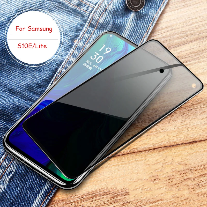 EXUNTON 9H полное покрытие Анти-Шпион конфиденциальности закаленное стекло для samsung Galaxy S10e S10 Lite Анти-Шпион протектор экрана Защитная пленка