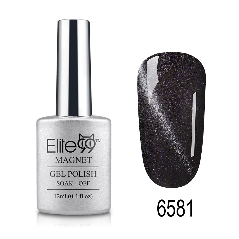 6581 Elite99 12ml Cat Eye Gel Nail Polish Soak Off Magnetic UV Gel Varnish Nail Art Manicure Gel Semi Permanent 3D Effect Gel Lacquer - Цвет: 6581