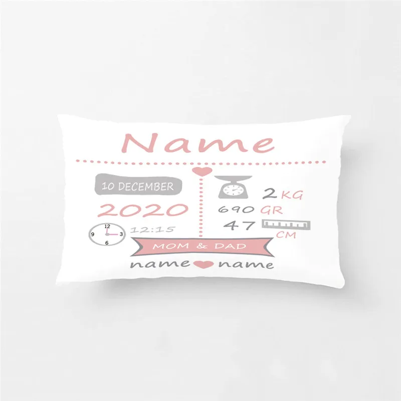 baby pillow case 7 Детская Наволочка на заказ, милая синяя Наволочка на подушку, квадратная/прямоугольная полиэфирная детская наволочка, Чехол на подушку для мальчиков и девочек, характеристики рождения - Цвет: baby pillow case 7